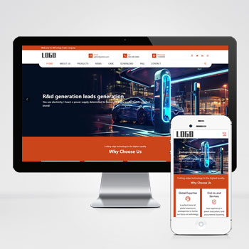 响应式汽车零配件五金机械英文外贸网站模板(自适应手机端)